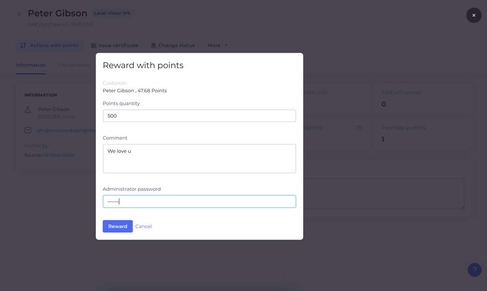 screen customers add bonuses